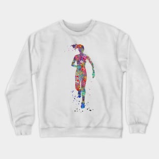 Female runner Crewneck Sweatshirt